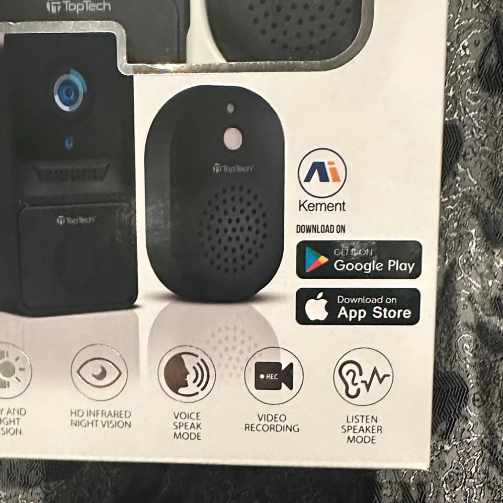 Wireless HD Doorbell Camera - Black